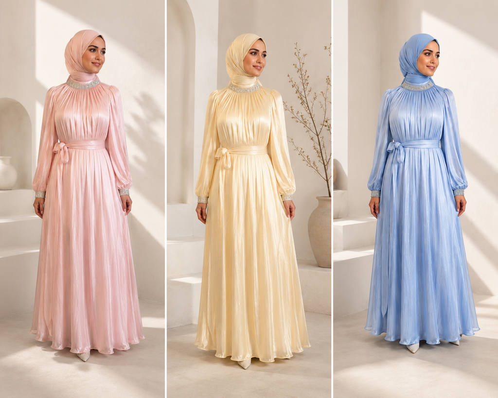 Ameera Abaya Ice Blue