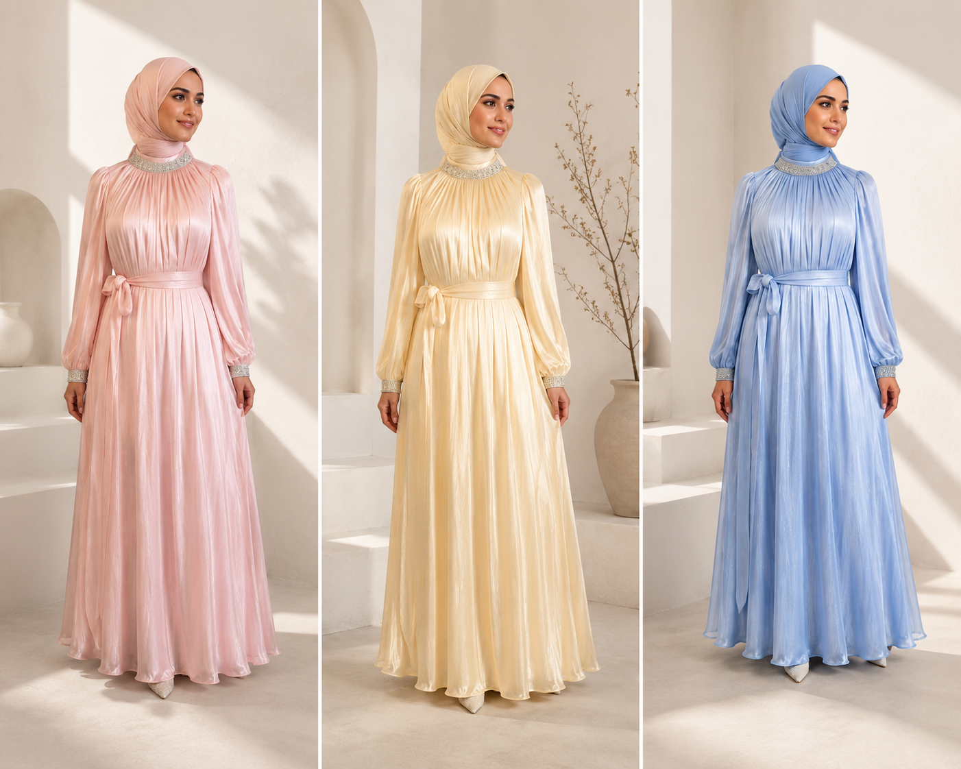Ameera Abaya Ice Blue