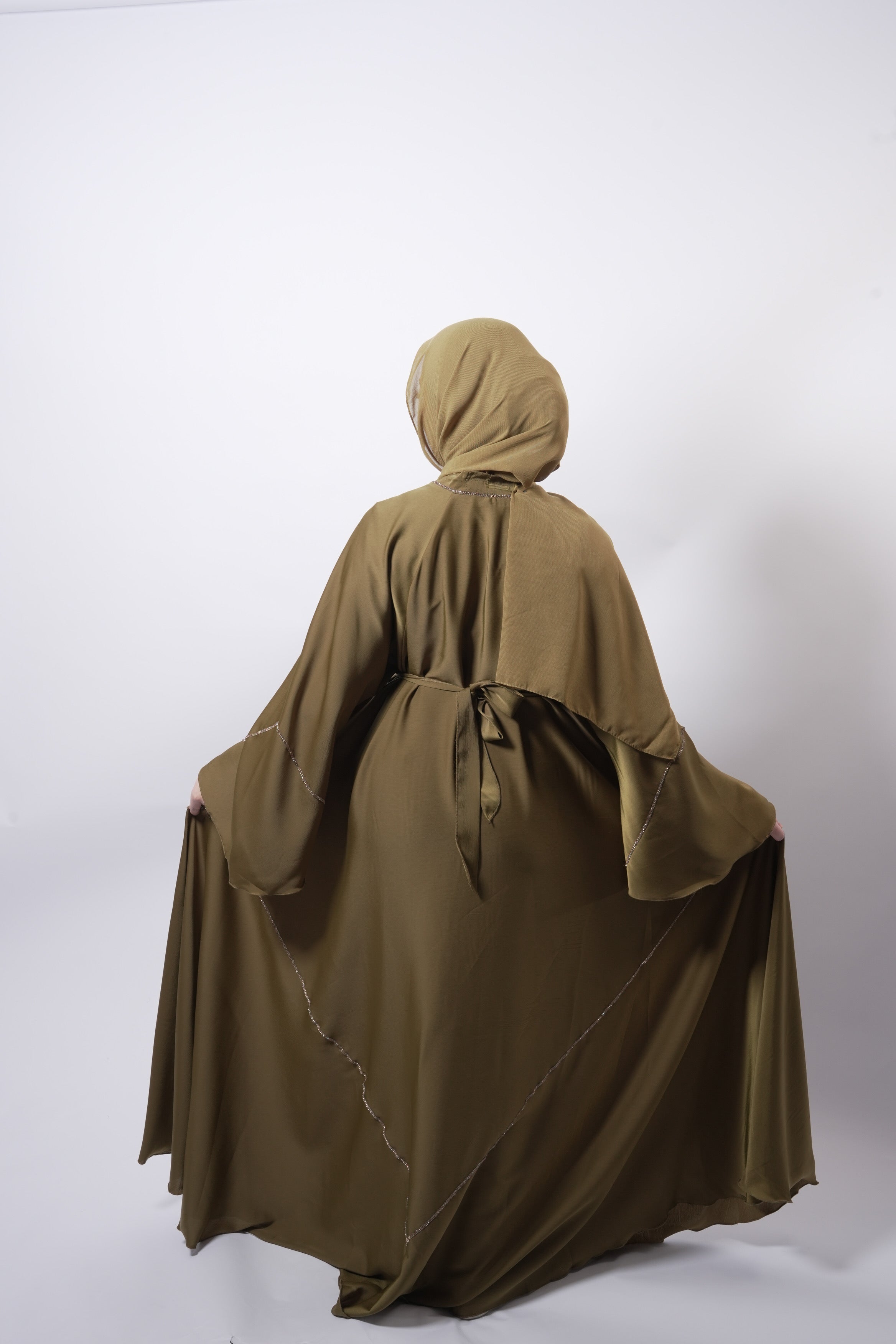 Butterfly Abaya Olive Green