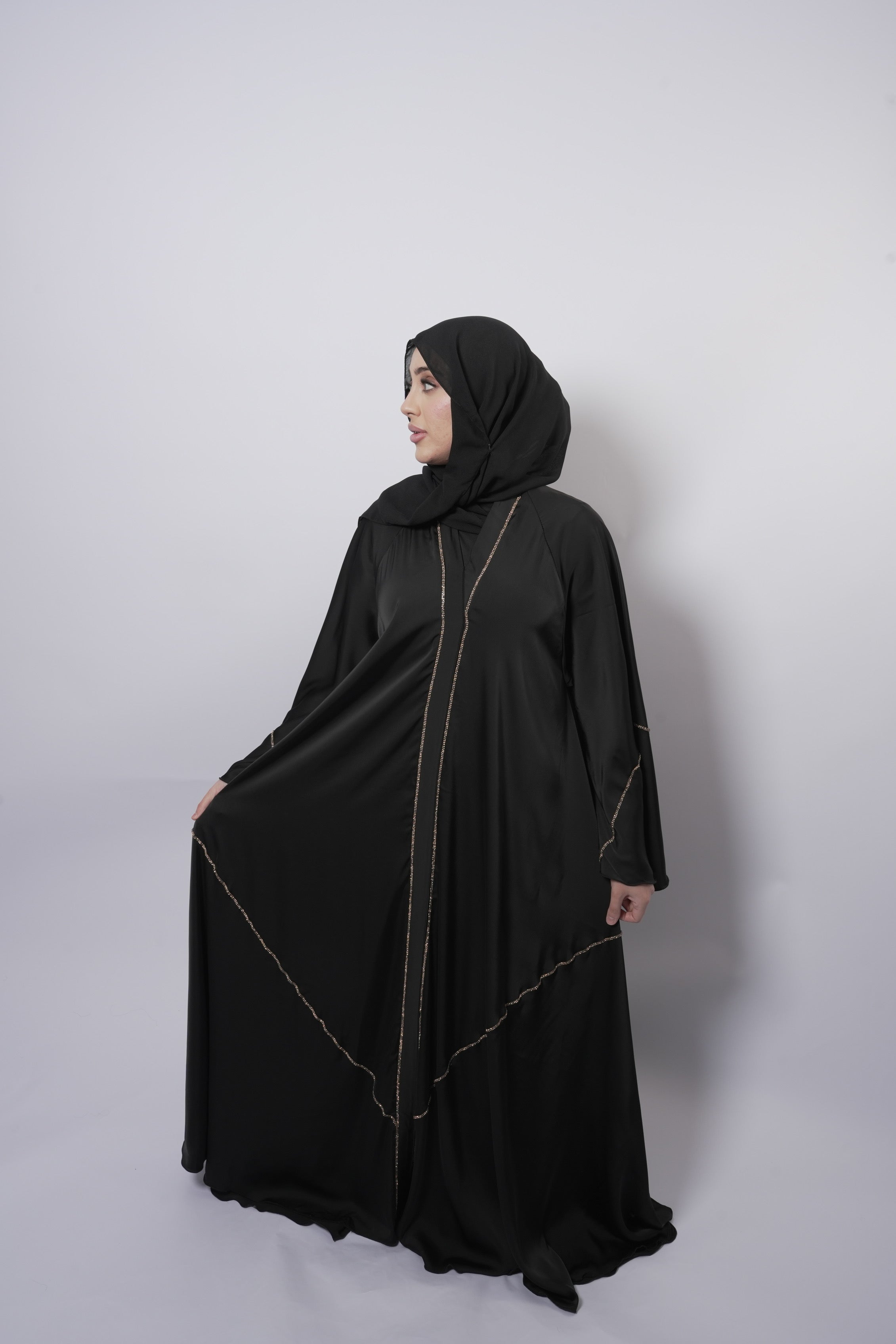Butterfly Abaya Black