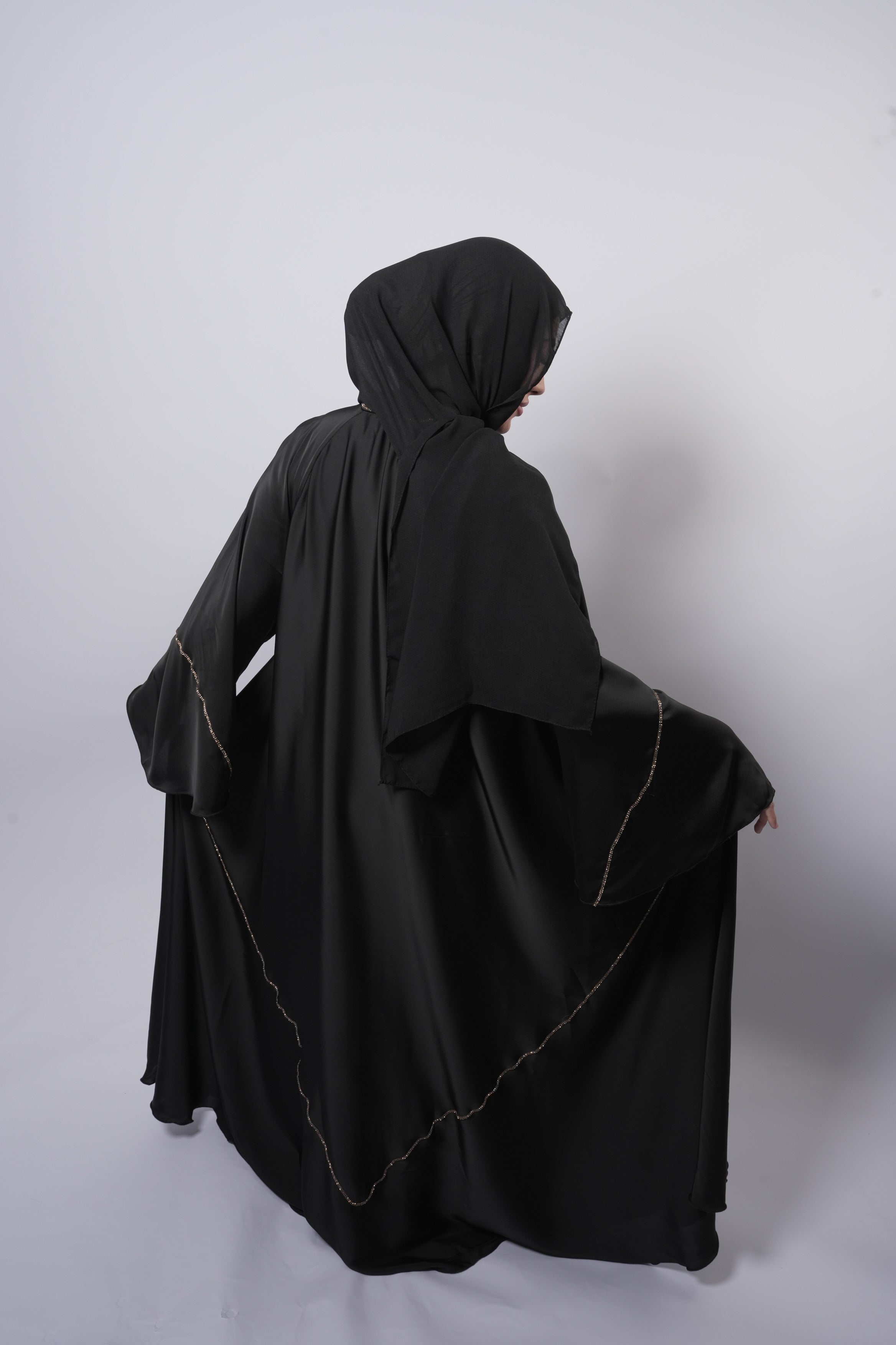 Butterfly Abaya Black