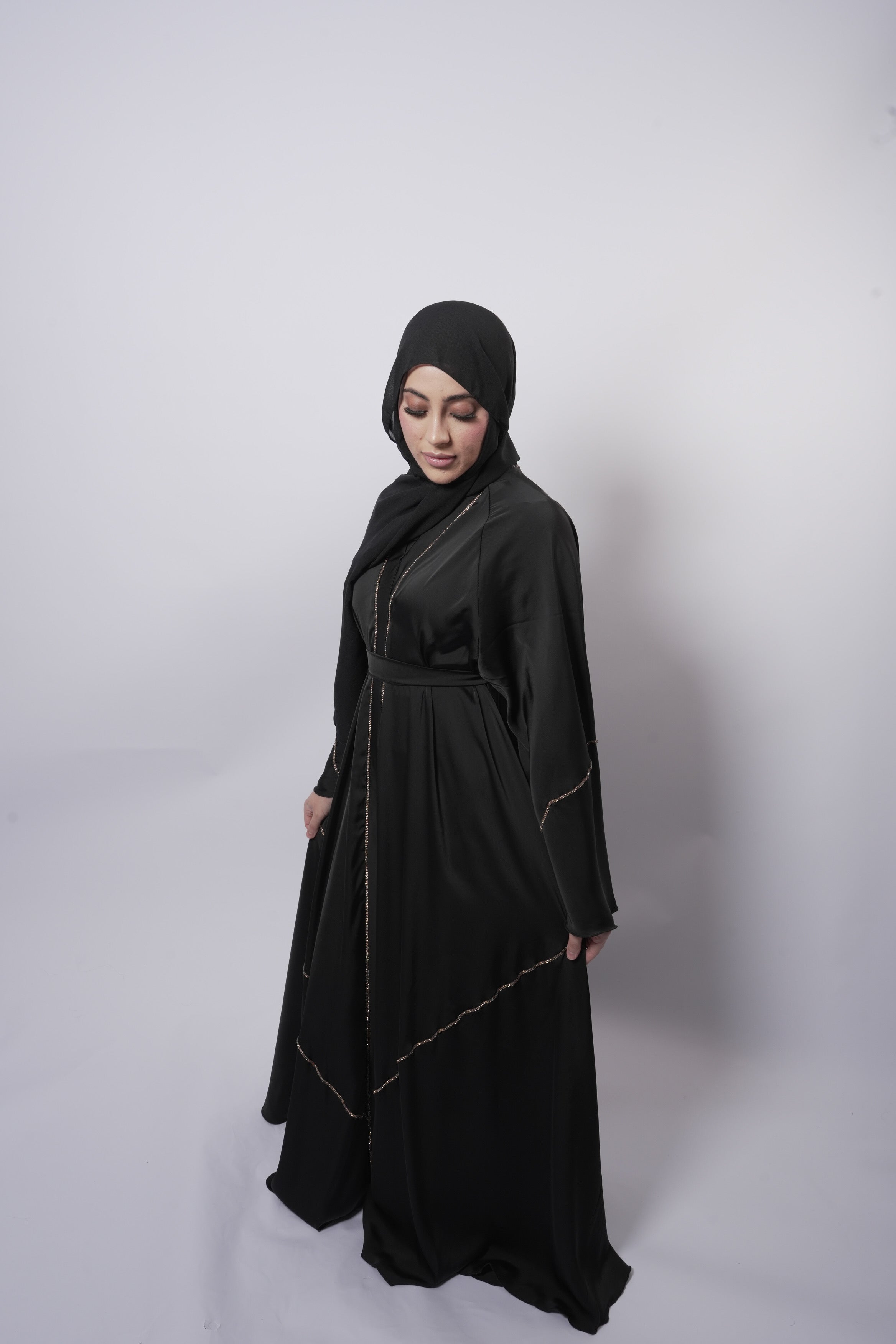 Butterfly Abaya Black