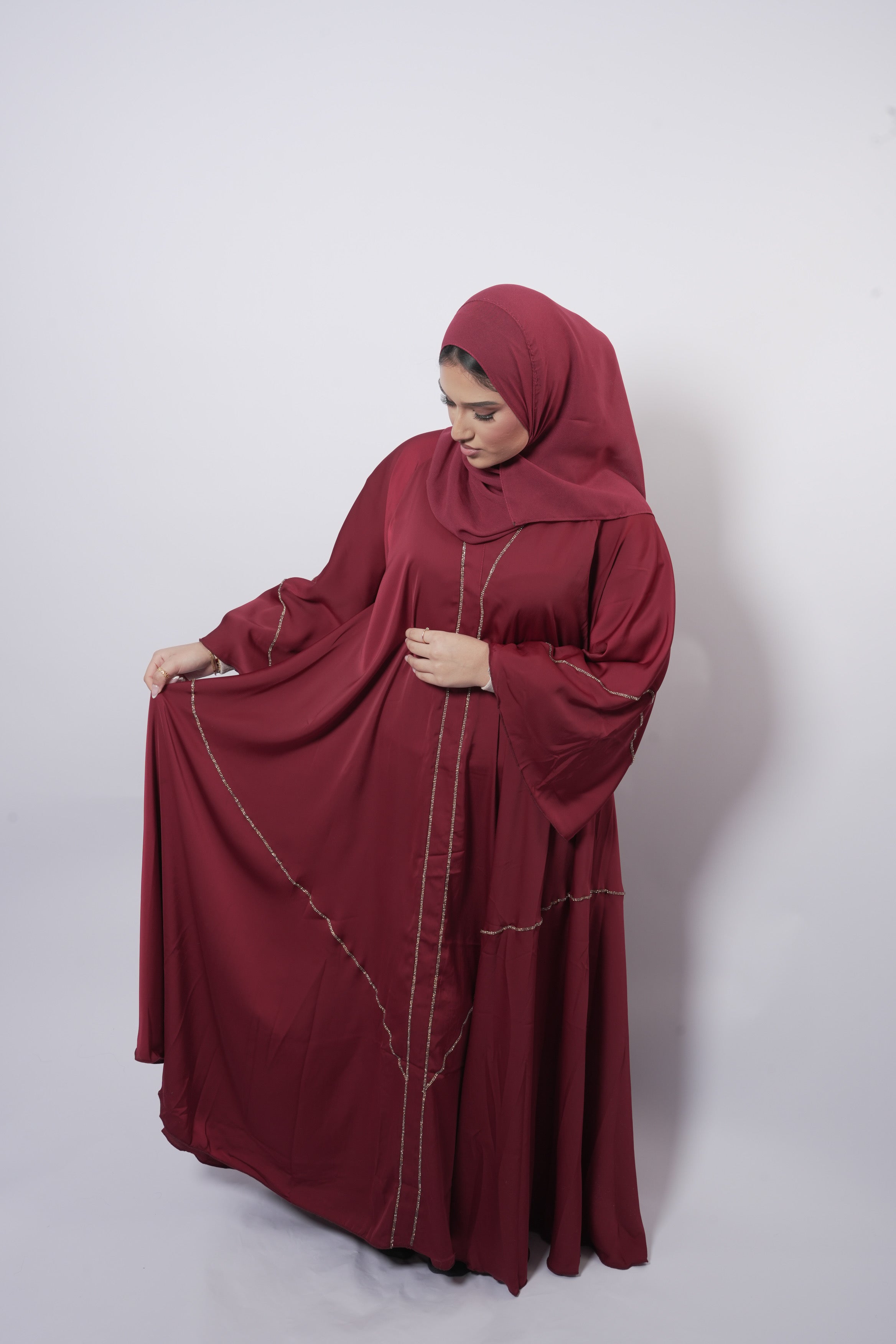 Butterfly Abaya Ruby Red