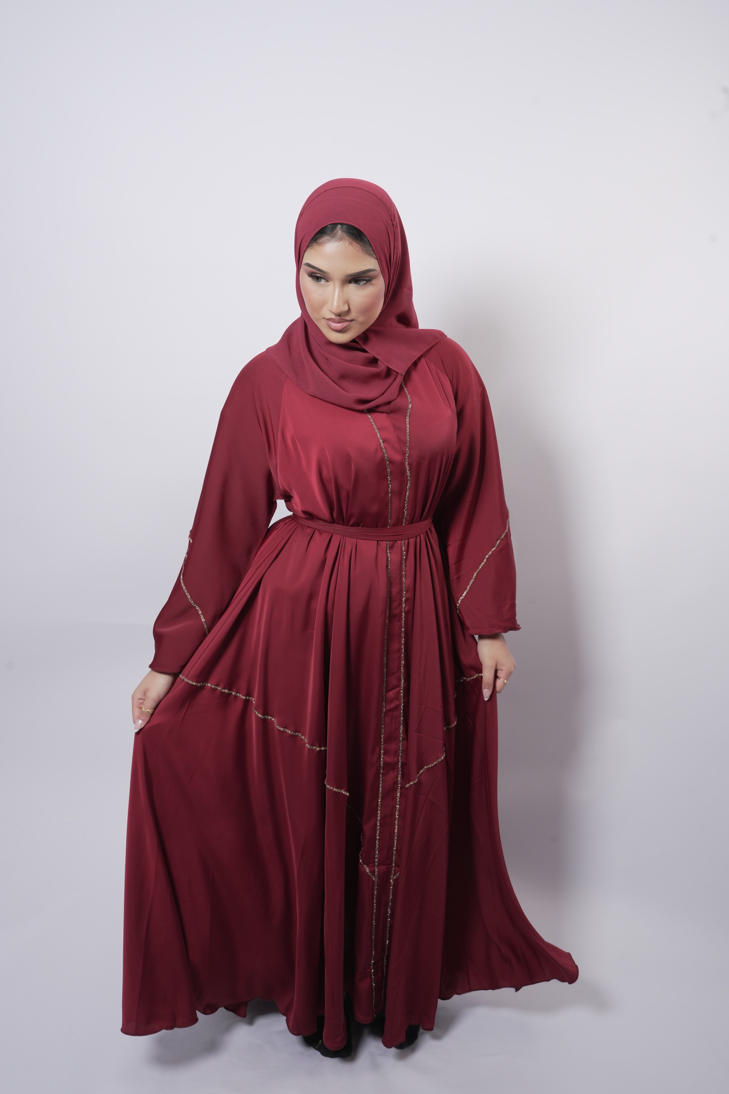 Butterfly Abaya Ruby Red